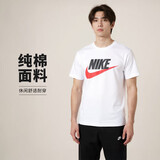 耐克(NIKE)男短袖T恤 纯棉 运动休闲 舒适百搭 AR5005-100 白色M