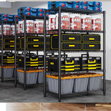 溢彩年华厨房置物架落地储物架零食杂物架书架多功能货架五层60cm2392