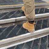 轩皇世家台阶防滑垫踏步楼梯垫入户地垫室外斜坡泥地别墅门口脚垫户外垫子 单刷灰块升级加密款 22.5cm*120cm （三周含边+送安全锤）