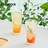GLASSLOCK玻璃杯进口水杯家用耐高温透明泡茶杯子加厚牛奶豆浆冷冻果汁杯