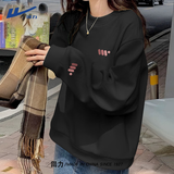 回力卫衣女2026最新款春秋季薄款休闲外套韩系慵懒风圆领套头白色上衣