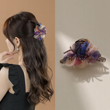 奇美拉（CHIMERA）手工立体晕染花朵发抓气质优雅后脑勺盘发抓夹女生日礼物