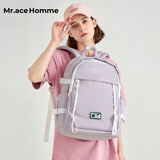 Mr.ace Homme时光信箱创意双肩包女高颜值书包初中学生大容量电脑背包男 紫