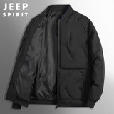 JEEP SPIRIT吉普棉服男冬季韩版保暖外套男士立领防寒棉衣男装 黑色 3XL 