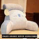 达克鸭床上靠枕床头靠垫软包夏季冰丝抱枕椅子沙发办公室护腰靠背垫 大象（亲肤豆豆绒面料） 加大号70*50厘米（可拆洗）