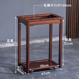 明竹茶桌家用小茶台边柜侧柜实木泡茶吧茶几烧水壶一体水桶架茶水柜子 【带轮】花梨木茶水台