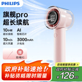 飞利浦（PHILIPS）风宝手持风扇16H长续航100档超高速大风力USB充电便携小风扇户外风宝野餐电风扇 ACR3242PPF