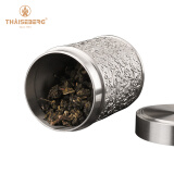 泰芝宝（THAISEBERG）茶叶罐防潮保鲜密封锡罐茶罐便携式旅行随身小号茶叶盒锡器螺纹口