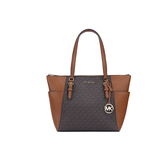 MICHAEL KORS mk女包CHARLOTTE大号牛皮革单肩手提托特包七夕礼物