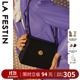 拉菲斯汀包包2025新款方糖包时尚腋下包红色结婚新娘手提小方包 620930 骑士黑