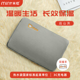 米尼（miny）暖手宝热水袋电热暖手宝暖肚子暖水袋暖身暖手暖宝宝充电 灰色