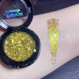 希贝（Xibei）希贝儿童舞台妆单色珠光眼影幼儿园表演蓝色亮片啫喱闪粉大红色绿 黑盒亮片啫喱02金色