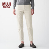 无印良品 MUJI 女式 弹力灯芯绒 锥形裤 BEE01C0A 象牙色 M
