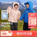 巴拉巴拉balaOne儿童羽绒服男童女童冬连帽外套保暖2025三防209425107205
