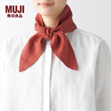无印良品（MUJI）源自天然的接触冷感 带口袋围巾  围脖女 服饰配件方巾 DDB60C4S 红色 11*105cm