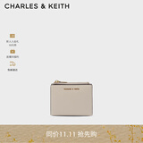 CHARLES&KEITH质感纯色包包女包多卡位短款钱包女士生日礼物CK6-10680907 Ivory象牙色 XXS
