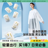 巴迪高一次性雨衣加厚成人卡片长款全身防暴雨单人登山徒步骑行透明雨衣