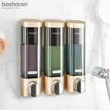 博莎朗（bosharon）宾馆壁挂皂液器免打孔洗手液盒子酒店卫生间浴室家用沐浴露按压瓶 B-6093金色