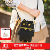大英博物馆安德森猫包包女包毛绒手机包单肩斜挎包送女生生日礼物