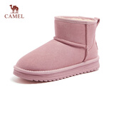 骆驼（CAMEL）雪地靴女冬季新款加绒保暖加厚棉鞋休闲懒人毛毛鞋 L25W275157粉色 38