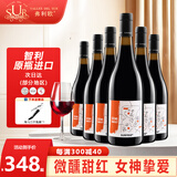 弗利欧红酒半甜型赤霞珠红葡萄酒智利苏维翁750ml*6整箱装中秋佳节送礼