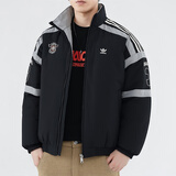 阿迪达斯 （adidas）棉服男装 25秋冬新款户外运动防风保暖时尚连帽休闲夹克加厚外套 三叶草/棉服/立领/双面穿 XL