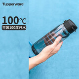 特百惠（Tupperware）乐活750ML塑料杯夏季男女学生运动水杯子大容量便携双饮 都市灰