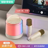 wortley柏林竞争之声蓝牙音箱家用无线k歌音响话筒麦克风户外唱歌小型家庭ktv小度智能 双麦版油彩白四核大音量【智能修音】小度语音点歌