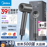 美的吹风机家用负离子大功率不伤发 电吹风高速护发吹风机吹卷套装风筒开学中秋节礼品生日礼物 深空灰+磁吸风嘴+磁吸支架套装