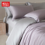 红豆夏季60sPro沁爽黑科技冰丝床上四件套家用宿舍床单被套三4件套件 60Pro紫灰【沁爽冰丝 丝滑裸睡】 四件套2.0m床适用-被套220*240cm