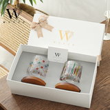 物取（WOOCH）情侣水杯彩绘旋转玻璃杯生日结婚伴手礼高颜值乔迁搬家礼物新人