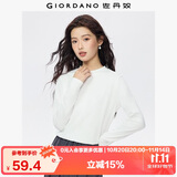 佐丹奴长袖t恤女纯色基础款打底衫纯棉奢滑半高领上衣女05322803