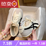 回力四季德训鞋女款2025秋季新款女鞋子美式复古软底阿甘鞋平底运动休闲鞋 黑色 （专柜品质） 38 (240mm) （专柜品质）