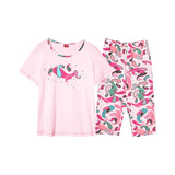 雪仙丽【商场同款】雪仙丽纯棉睡衣女夏季短袖套头可外穿家居服两件套装 粉色 L