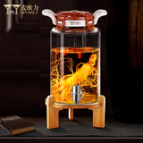 麦欧力（MYONLY）泡酒容器高档泡酒专用玻璃瓶装酒缸存酒坛子密封酒桶储药酒罐空瓶 A款20斤瓷芯龙头竹架