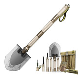 熊猫先生单兵铲多功能折叠工兵铲户外求生便携野营生存装备钓鱼藏獒铲 总长610mm