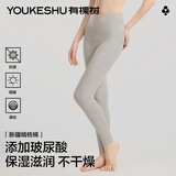 有棵树纯棉高腰秋裤女冬季新款抗菌高弹保暖裤大码薄款衬裤打底冬 【5A抗菌】浅麻灰 L (165)