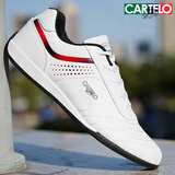 卡帝乐鳄鱼男鞋2026春季新款休闲鞋男士时尚百搭小白鞋子男保暖运动板鞋男 8802白色 40