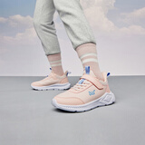 361°儿童运动鞋男童跑鞋秋冬密网轻便魔术贴女童皮革加绒保暖运动鞋 【皮革】玫瑰水粉色/黛粉色 33