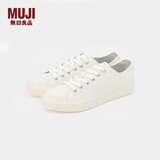 无印良品（MUJI）男女通用不易疲劳不易沾水运动鞋无性别男款女款小白鞋帆布鞋鞋子 米白色2S 34 码/220mm（尺码偏大拍小一码）