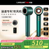 LANSAM零速电吹风机家用理发店发廊专用负离子护发大功率大风力吹头发风筒不伤发高速速干 青春版-典雅绿
