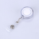 卡富仕（cardfuss） 笑脸透明易拉扣拉伸打卡伸缩扣医生护士工作牌门禁卡腰卡扣胸卡胸牌夹子拉伸扣 9706白色伸缩扣 1个