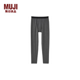 无印良品（MUJI）男式 使用了棉的冬季内衣 长紧身裤 男士保暖秋季款 线裤 家居裤 炭灰色 S (165/72A)