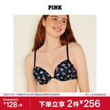 维多利亚的秘密 PINK 圆盘胸内衣2805舒适3/4罩杯聚拢外扩文胸胸罩无痕聚拢 5OKW黑色花朵-聚拢 11202805 75B （34B）