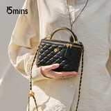 15MINS包包女新款2025菱格链条包轻奢百搭单肩斜挎手提包生日礼物送女友