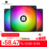Thermalright(利民) TL-C12C-S X3 黑色argb12cm机箱幻彩低噪风扇ARGB 4PIN PWM 1550转速 三连包
