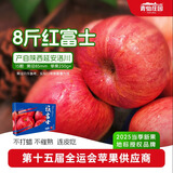 青怡陕西特产洛川红富士时令苹果新鲜水果礼盒 源头产地包邮直发 8斤【臻选礼盒】特大果220g+