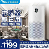 美的（Midea）空气净化器去烟味 二手烟抽烟除烟味除甲醛雾霾灰尘除异味灰尘除菌去厨房油烟 棋牌室办公室净化机 【升级款除烟】KJ600G-RX600