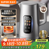 苏泊尔（SUPOR）电热水壶 1.7L大容量调温保温恒温母婴 冲奶粉烧水壶 大彩屏实时显温 316L不锈钢电水壶SW-17J82A