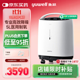 鱼跃制氧机5L升超轻音家用老人医用级吸氧气触屏带雾化8F-5W